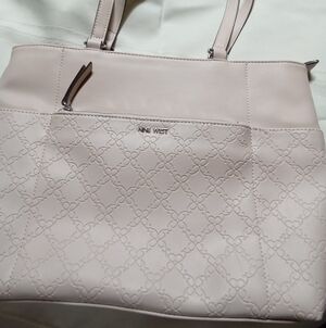 Nine West Light Pink Embossed Tote New W/O Tags